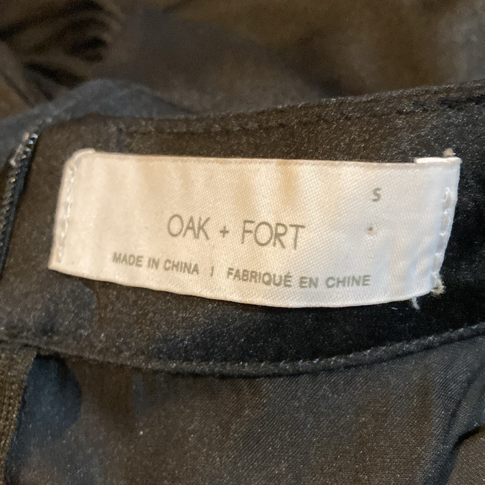 Oak & Fort High Neck Long Sleeve Blouse Black sz Small - Picture 5 of 5